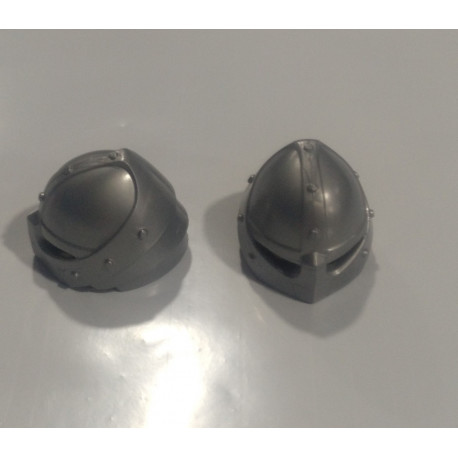 PLAYMOBIL PAREJA CASCO MEDIEVAL CERRADO PLATA - 4/8/21