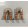 PLAYMOBIL PAREJA PIERNAS VIKINGO , MEDIEVAL BOTA MARRON - 4/8/21