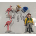 PLAYMOBIL CUIDADOR DE ZOO CON FLAMENCOS Y PELICANO - 4/8/21