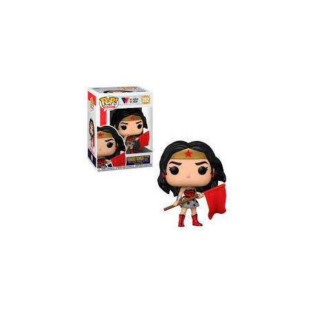 FUNKO POP WONDER WOMAN WITH RED FLAG