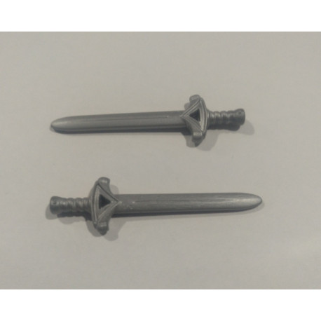 PLAYMOBIL PAREJA ESPADAS MEDIEVALES PLATA - 21/10/21