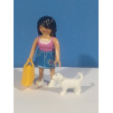 PLAYMOBIL CHICA CON PERRO Y BOLSO DE PLAYA -  27/3/19