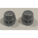 PLAYMOBIL PAREJA CASCO GUERREROS PLATA , MEDIEVAL  - 23/11/21