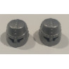 PLAYMOBIL PAREJA CASCO GUERREROS PLATA , MEDIEVAL  - 23/11/21