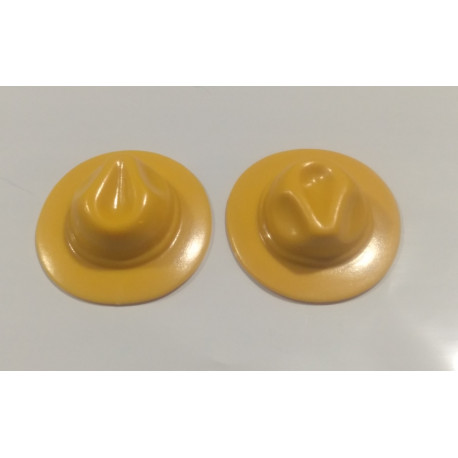 PLAYMOBIL PAREJA SOMBRERO STETSON AMARILLO OESTE  - PIEZAS 20/3/22