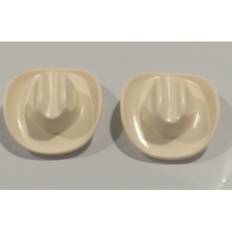 PLAYMOBIL PAREJA SOMBRERO OESTE CREMA  - PIEZAS 20/3/22