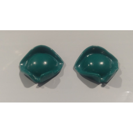 PLAYMOBIL PAREJA GORRO PIRATA TRICORNIO VERDE TURQUESA - PIEZAS 20/3/22