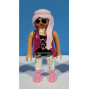 PLAYMOBIL FIGURA CHICA ROCKERA PELO ROSA  - 27/7/21
