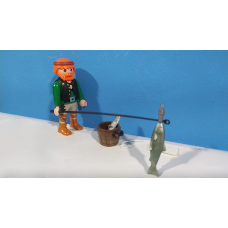 PLAYMOBIL FIGURA ALDEANO , PESCADOR , BELEN - 4/8/21