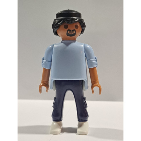 PLAYMOBIL FIGURA CITY CUERPO AZUL Y BARBA - 20/4/23