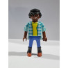 PLAYMOBIL  HOMBRE NEGRO CON CAMISA AZUL - 20/4/23