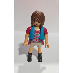 PLAYMOBIL MUJER MORENA CON CHALECO AZUL - 21/8/23