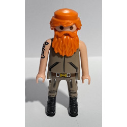 PLAYMOBIL MALOTE , LADRON CON PELO Y BARBA NARANJA - 21/8/23