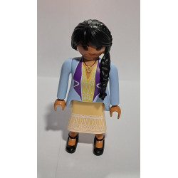 PLAYMOBIL MUJER CON COLETA MORENA Y FALDA - 21/8/23