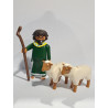 PLAYMOBIL ALDEANO , PASTOR EGIPCIO CON OVEJAS , MEDIEVAL , BELEN - 16/8/23