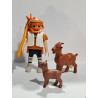 PLAYMOBIL ALDEANO PASTOR CON CABRAS, MEDIEVAL , BELEN - 16/8/23