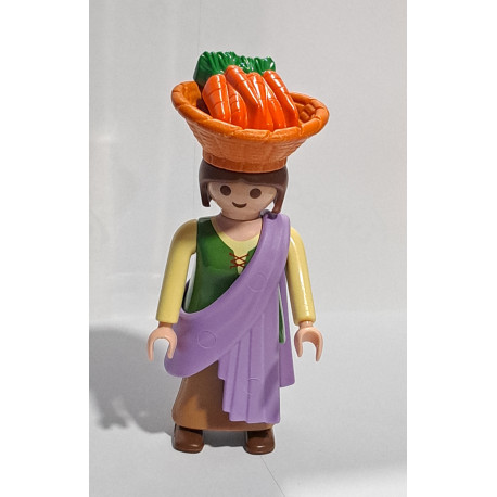 PLAYMOBIL ALDEANA CON CESTA DE FRUTAS  , MEDIEVAL , BELEN - 28/9/23