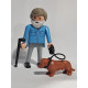 PLAYMOBIL FIGURA ABUELO CON PERRO Y MULETA  - 28/9/23