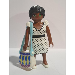 PLAYMOBIL NEGRA CON VESTIDO Y BOLSO - 16/8/23