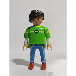 PLAYMOBIL FIGURA CHICO CAMISETA VERDE Y BARBA - 30/10/23