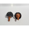 PLAYMOBIL PAREJA CABEZA Y PELO AFRO NEGRAS - 30/10/23