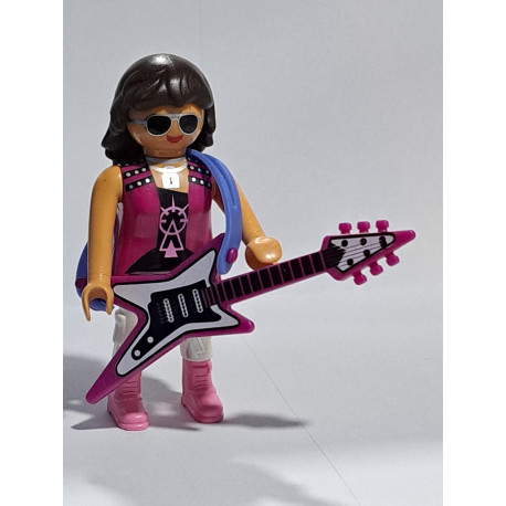 PLAYMOBIL ROCKERA CON GUITARRA ELECTRICA   - 6/6/23