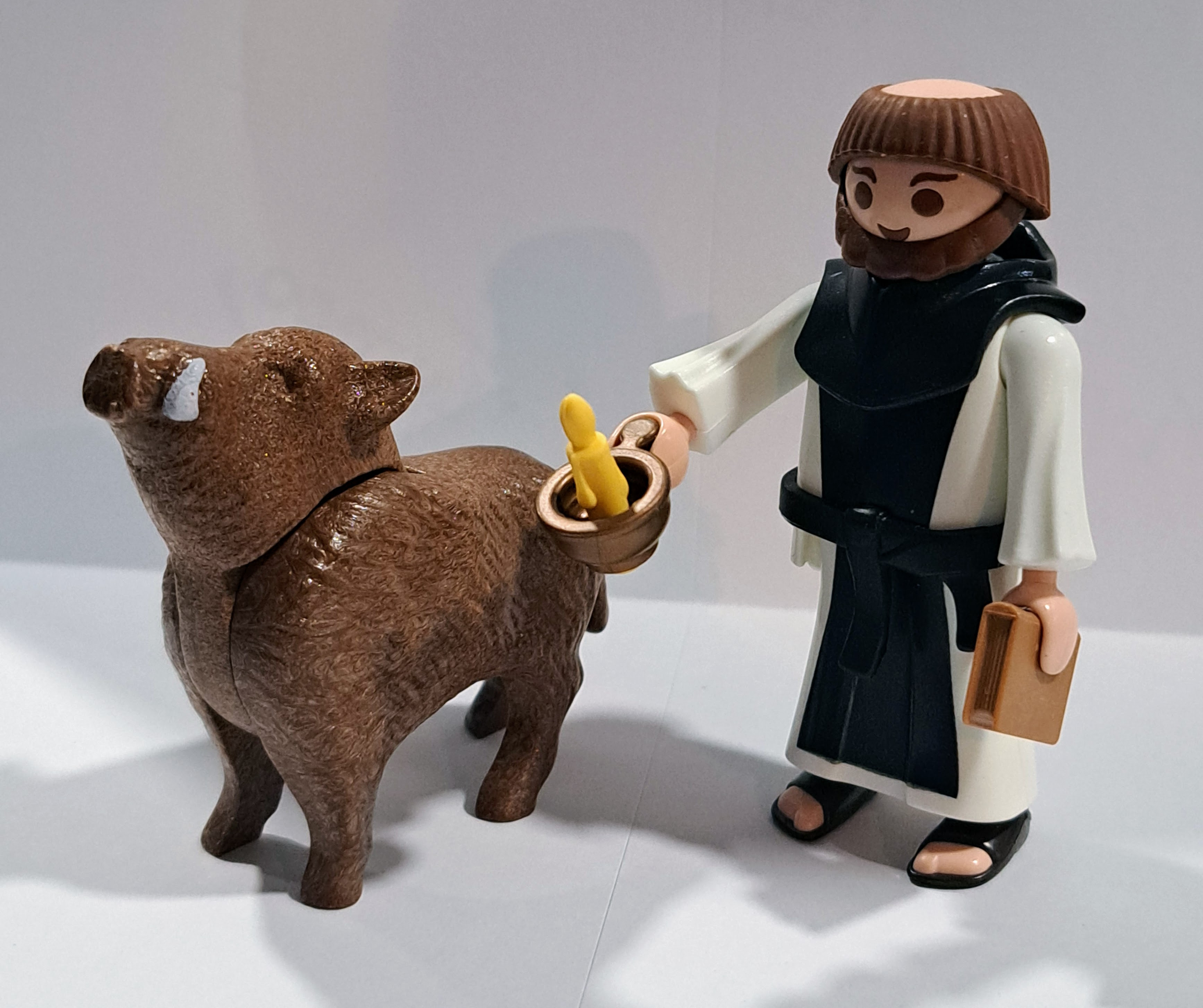 PLAYMOBIL FIGURA MONJE CISTERCIENSE REF 71398 COMPLETO SIN CAJA 2/12/20  ClickandRol