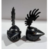 PLAYMOBIL 2X CASCO MEDIEVAL NEGRO CON PLUMA - 20/4/23