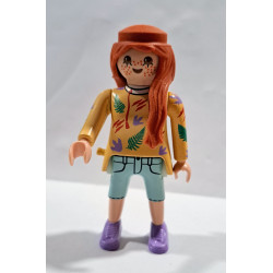 PLAYMOBIL CHICA PELO GOMA NARANJA - 2/10/20