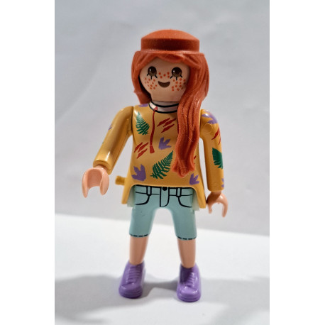 PLAYMOBIL CHICA PELO GOMA NARANJA - 2/10/20