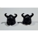 PLAYMOBIL 2X CASCO NEGRO CUERNOS - 2/10/20