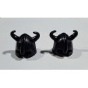 PLAYMOBIL 2X CASCO NEGRO CUERNOS - 2/10/20