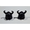 PLAYMOBIL 2X CASCO NEGRO CUERNOS - 2/10/20