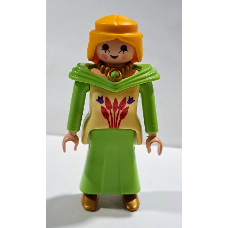 PLAYMOBIL FIGURA PRINCESA MEDIEVAL TRAJE VERDE - 8/12/22