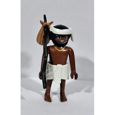 PLAYMOBIL PEREGRINO NEGRO , ALDEANO , BELEN  - 5/6/