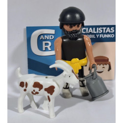 PLAYMOBIL ALDEANO , LECHERO CON CABRA , BELEN  - 10/11/18