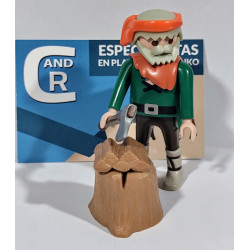 PLAYMOBIL ALDEANO , LEÑADOR , BELEN  - 10/11/18