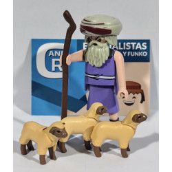 PLAYMOBIL ALDEANO , PASTOR CON OVEJAS  , BELEN  - 10/11/18