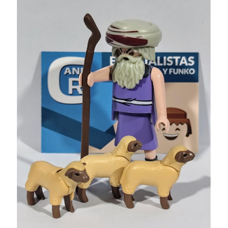 PLAYMOBIL ALDEANO , PASTOR CON OVEJAS  , BELEN  - 10/11/18