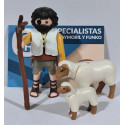 PLAYMOBIL ALDEANO , PASTOR CON OVEJAS  , BELEN  - 10/11/18