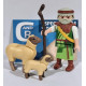 PLAYMOBIL ALDEANO , PASTOR CON OVEJAS NEGRAS  , BELEN  - 10/11/18
