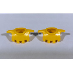 PLAYMOBIL 2X CUELLO , PROTECTOR HOMBRO MEDIEVAL AMARILLO - 20/9/15