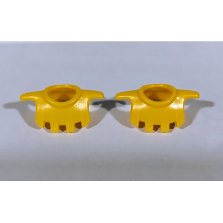 PLAYMOBIL 2X CUELLO , PROTECTOR HOMBRO MEDIEVAL AMARILLO - 20/9/15