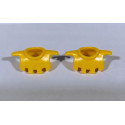 PLAYMOBIL 2X CUELLO , PROTECTOR HOMBRO MEDIEVAL AMARILLO - 20/9/15