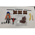 PLAYMOBIL OBRERO CONSTRUCCION CON ACCESORIOS Y VALLA  - 17/5/20