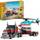 LEGO CREATOR - 31146 CAMION PLATAFORMA CON HELICOPTERO