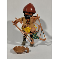 PLAYMOBIL FIGURA ALDEANO CON MARIONETA , BELEN - 6/11/20