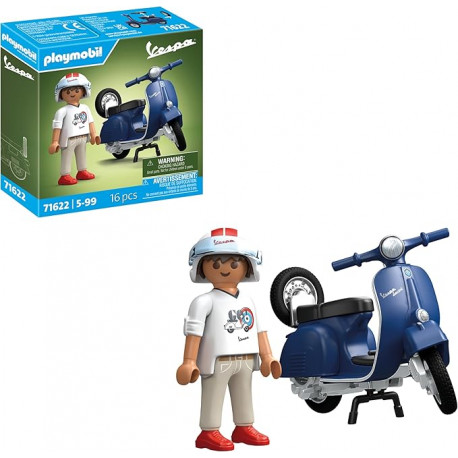 PLAYMOBIL 71622 CHICO CON VESPA AZUL