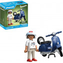 PLAYMOBIL 71622 CHICO CON VESPA AZUL