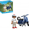 PLAYMOBIL 71622 CHICO CON VESPA AZUL